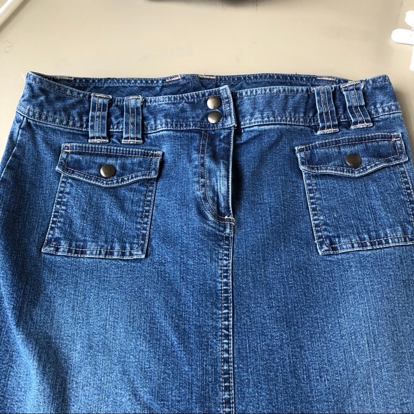 Style & Co Denim Jean Modest Skirt - Picture 3 of 8